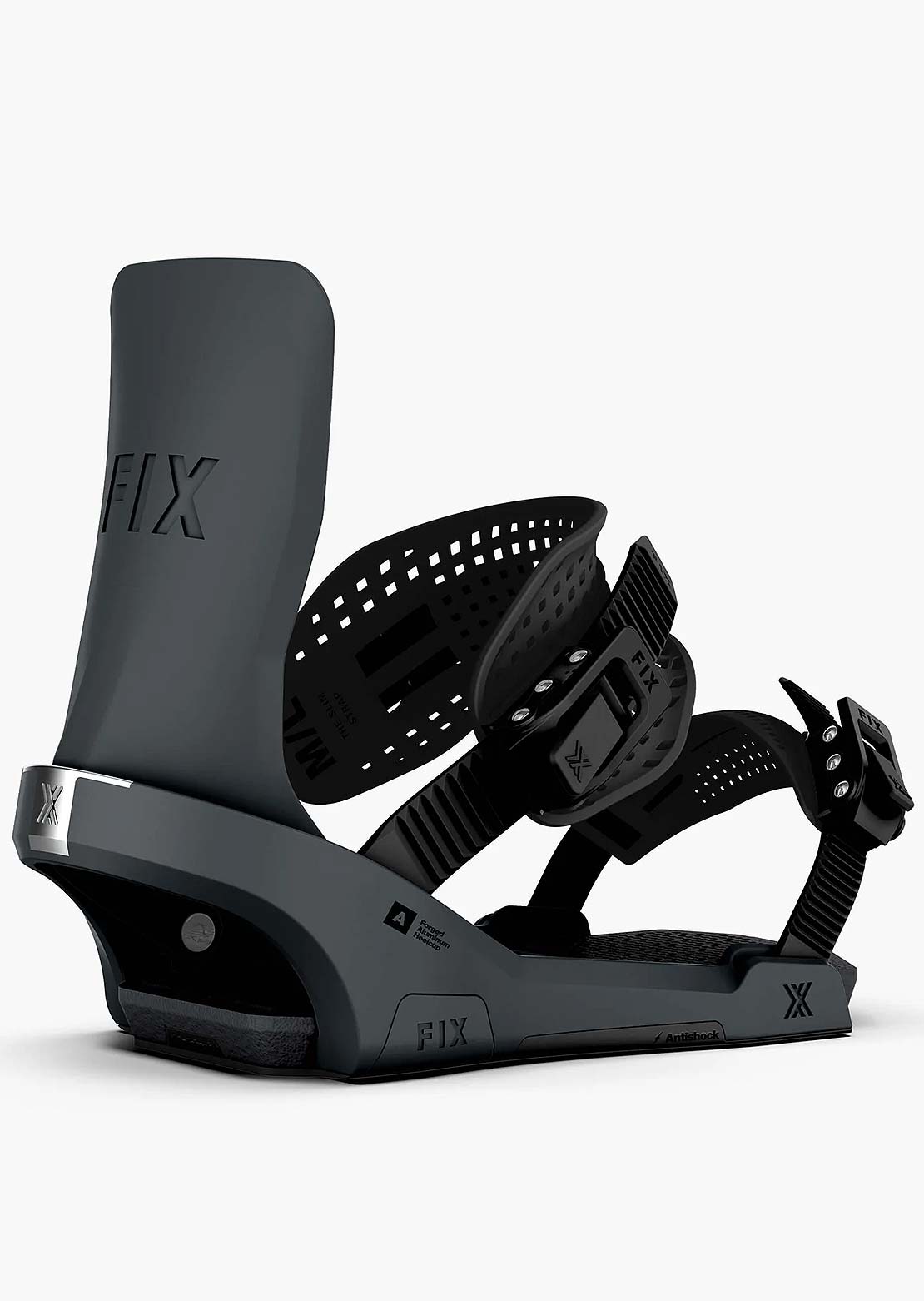Fix Unisex Block 3 Snowboard Bindings Storm Grey