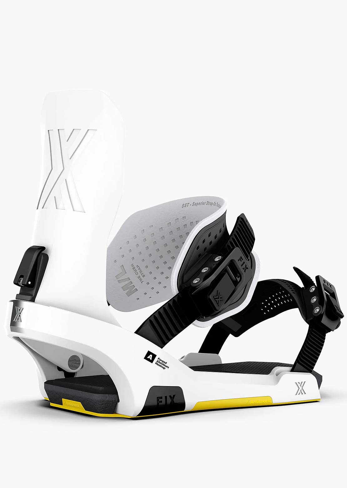 Fix Unisex Block 5 Snowboard Bindings Frost White