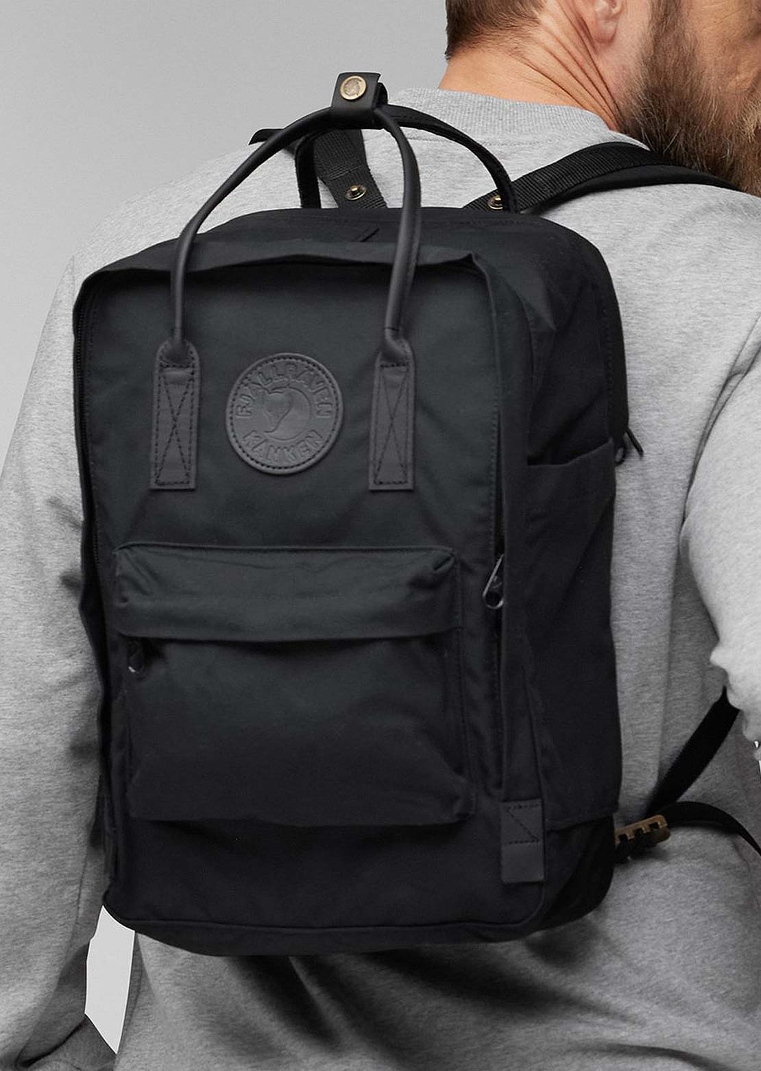 fjallraven kanken no 2 black mini backpack for work black Fjallraven Kånken No. 2 Black 15" Laptop Bag