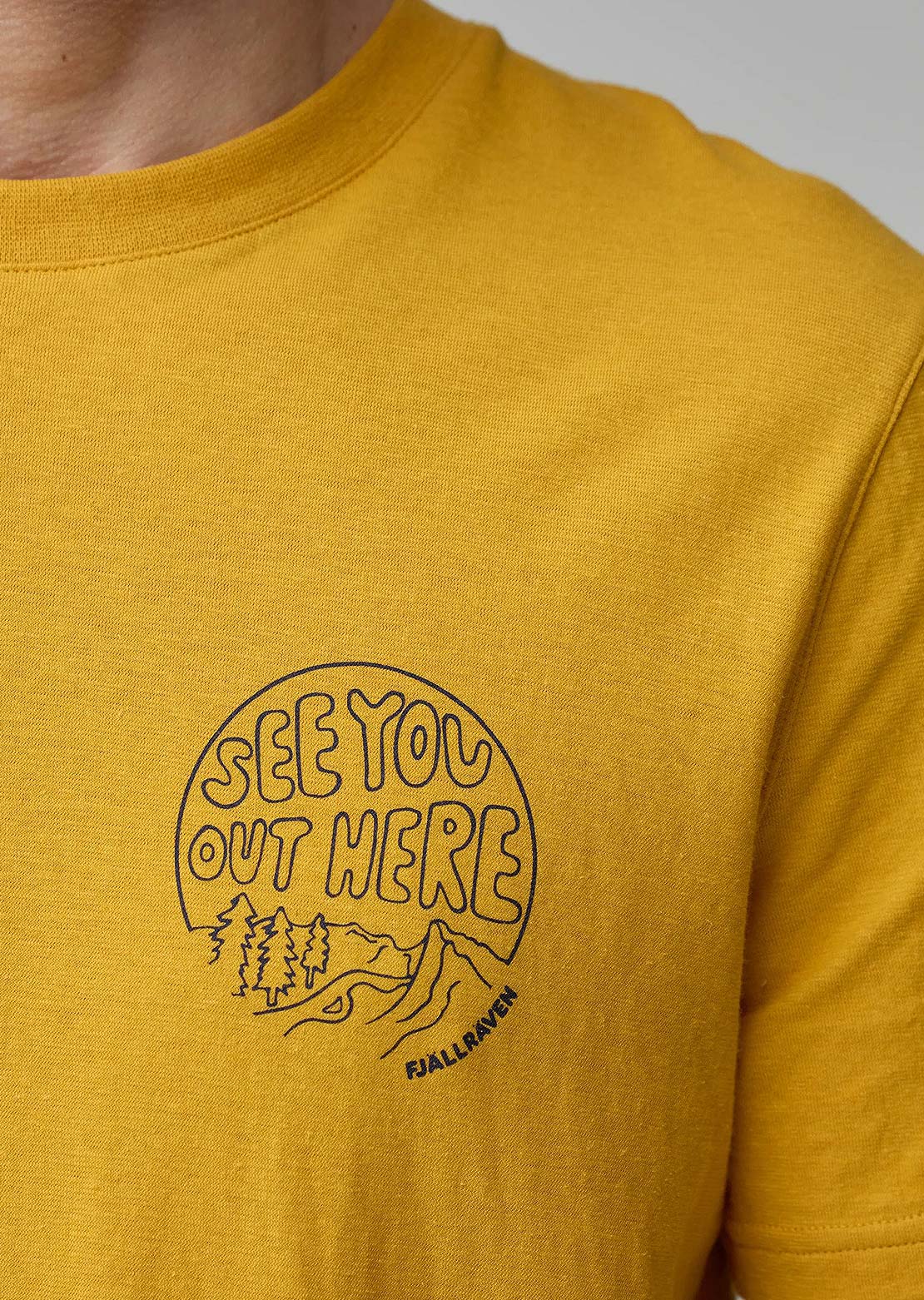 Fjallraven Men's Hemp Blend Out Here T-Shirt Ochre