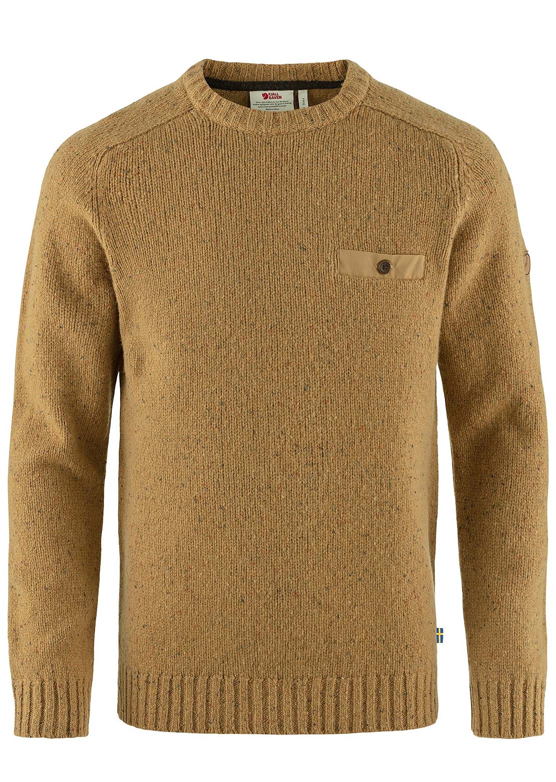 Fjallraven Men&#39;s Lada Round-Neck Sweater Buckwheat Brown