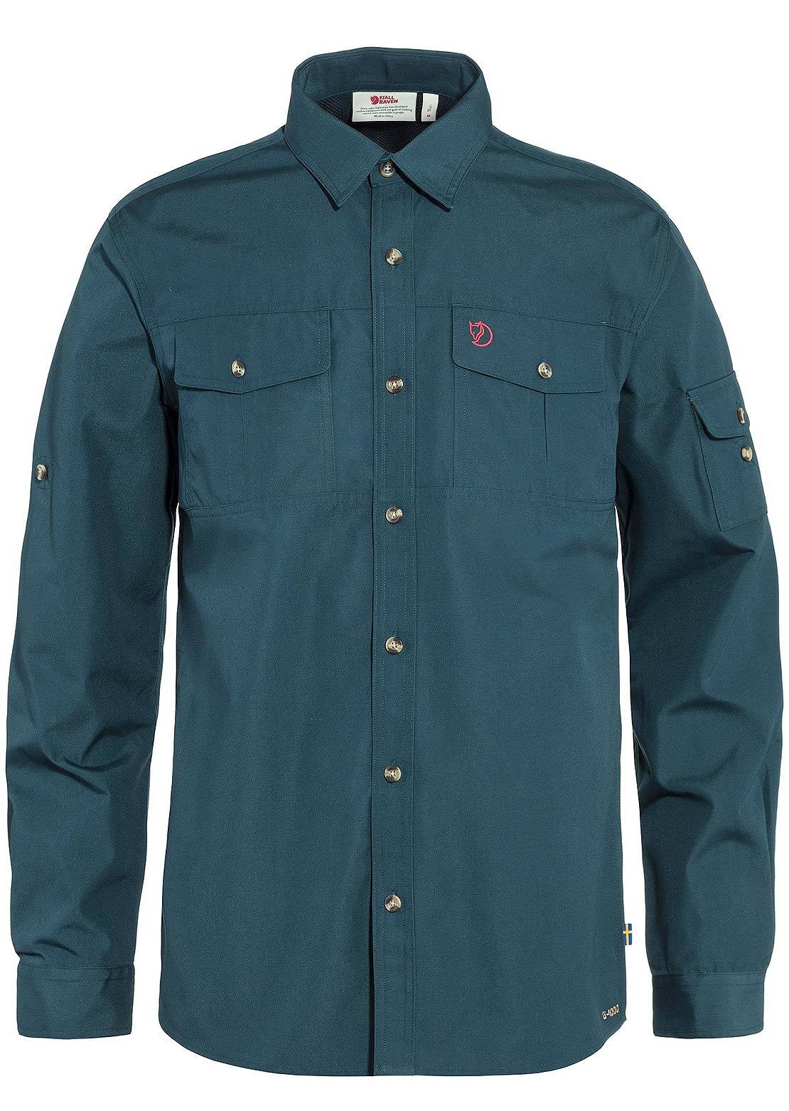 Fjallraven Men&#39;s Singi Trekking Button Up Shirt Mountain Blue