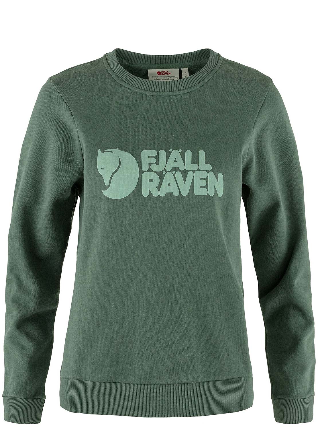 Fjallraven Women's Logo Sweater Deep Patina/Misty Green