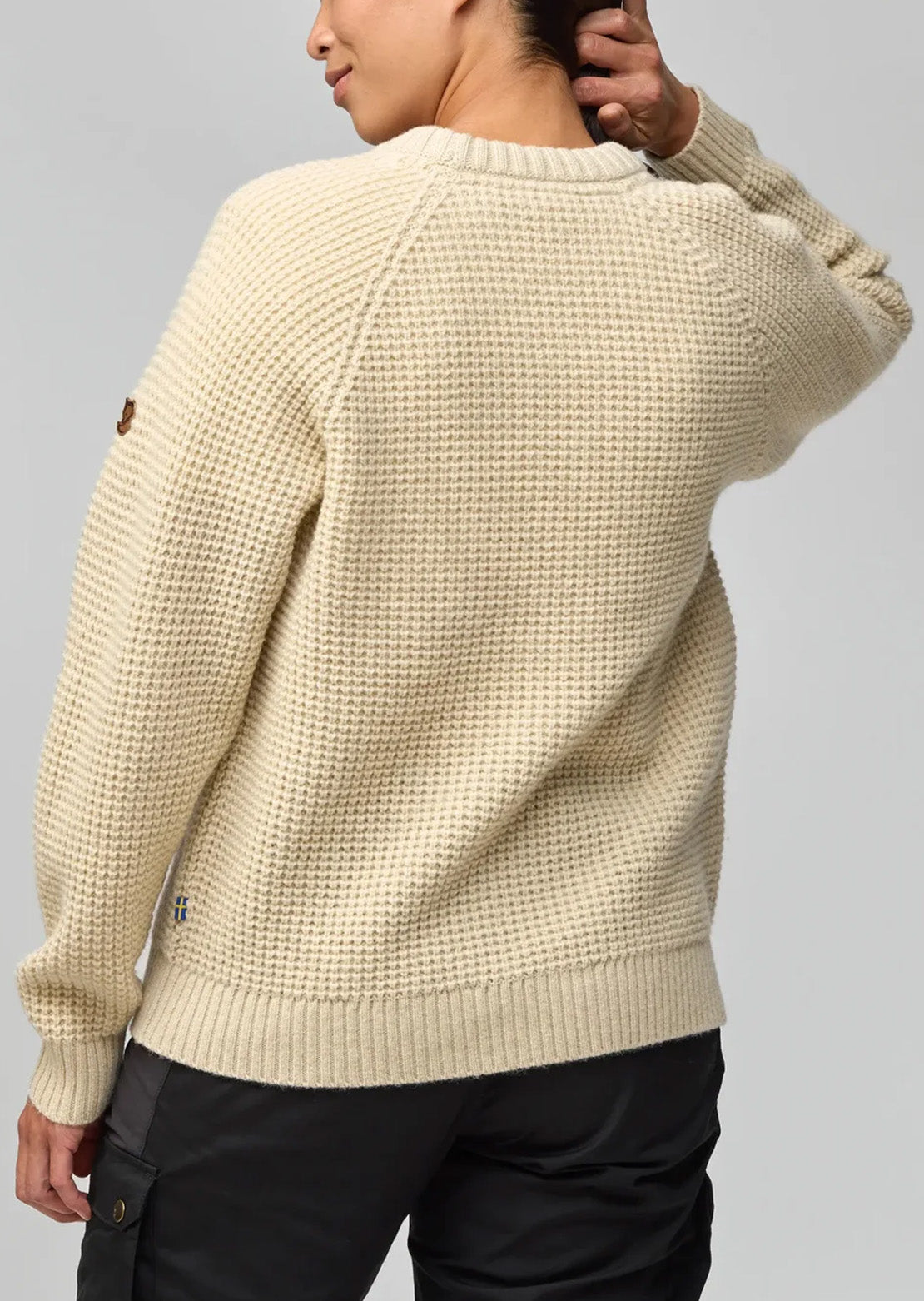 Fjallraven Women's Ovik Waffle Knit Sweater Light Beige