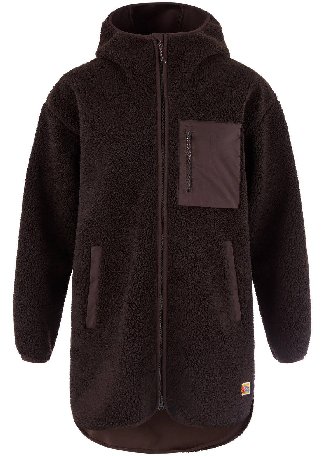 Fjallraven Women's Vardag Pile Fleece Long Jacket Black Oak