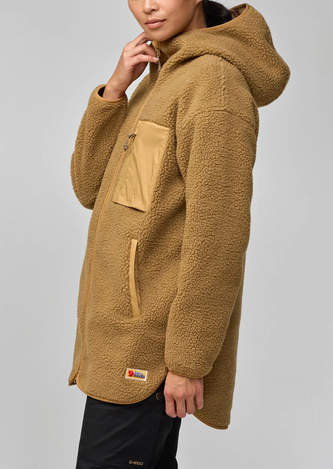 Fjallraven Women's Vardag Pile Fleece Long Jacket Buckwheat Brown
