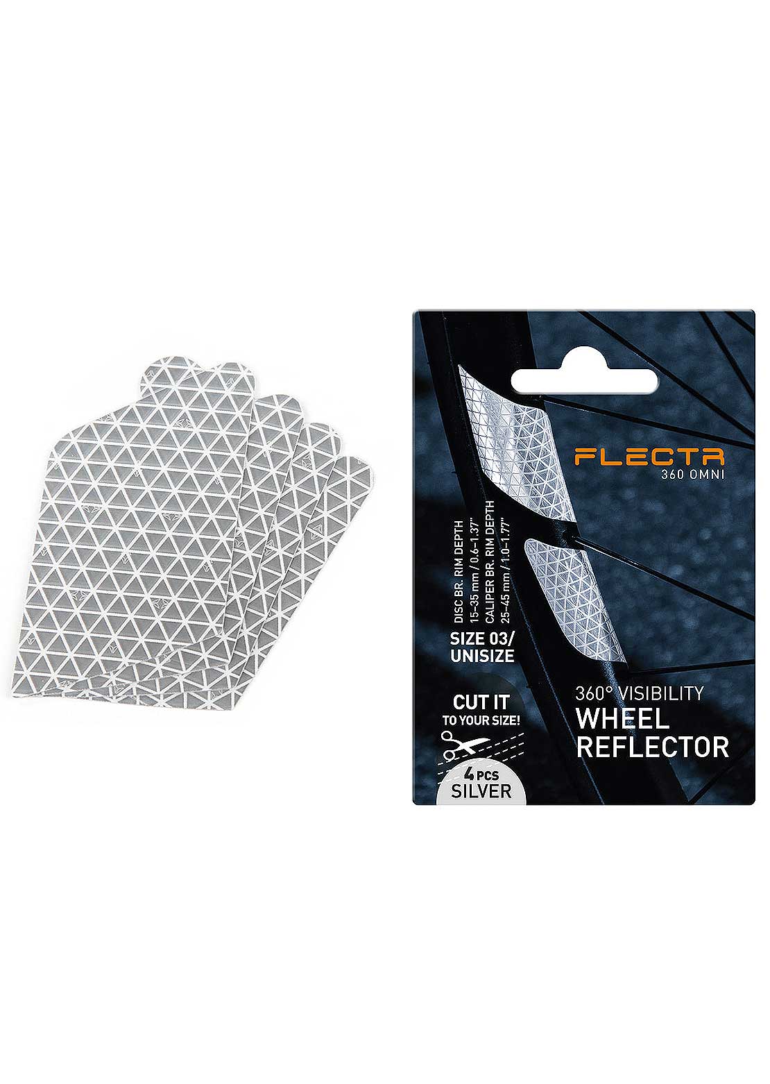 Flectr 360 Omni Wheel Rim Reflector Double Pack 4 Pieces