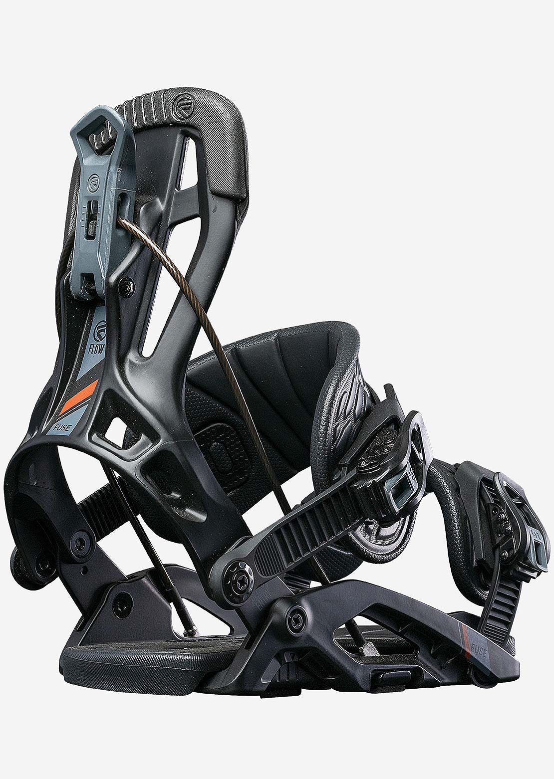 Flow Men&#39;s Fuse Hybrid Snowboard Bindings Black