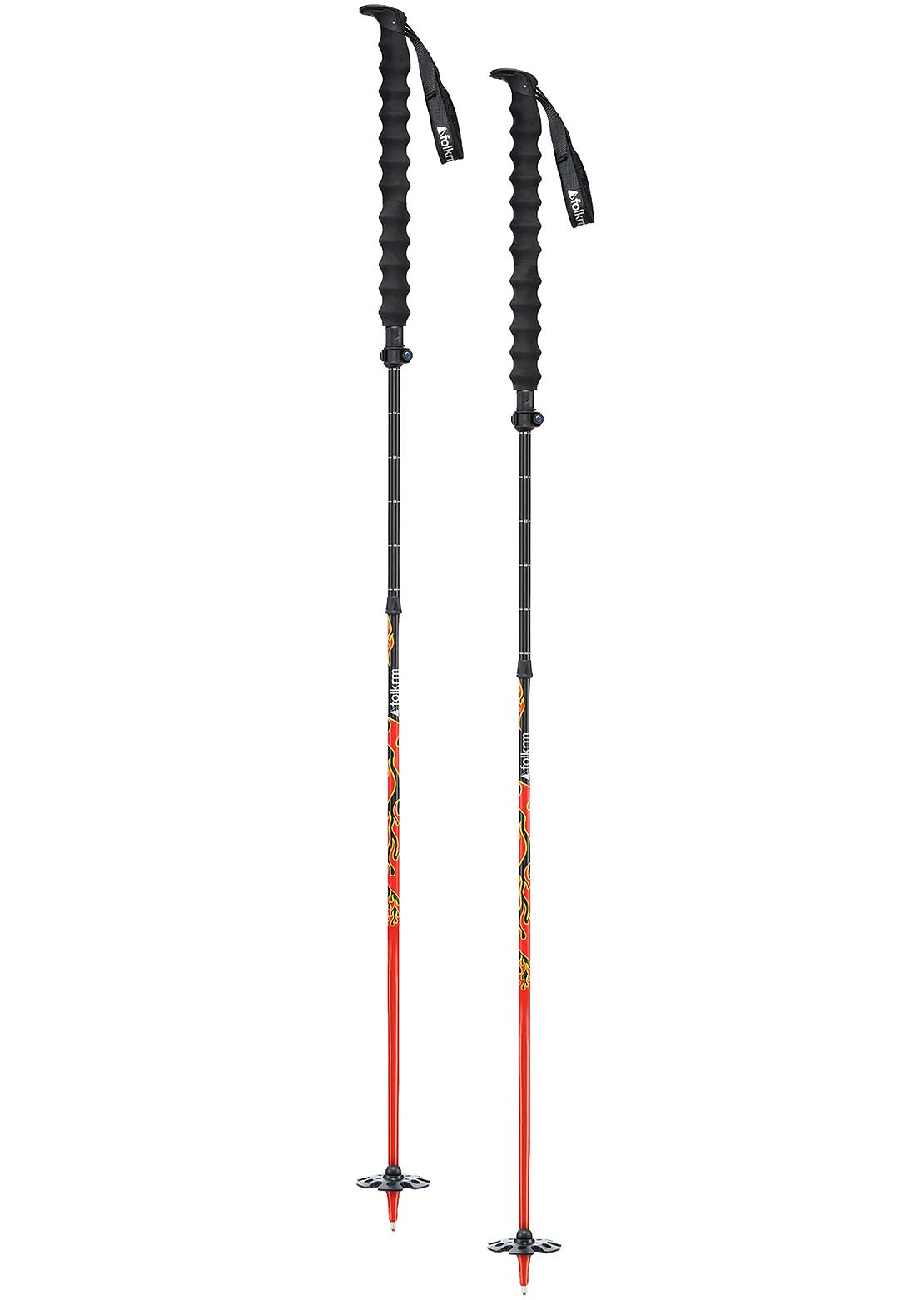 Folkrm Unisex Kulshan Adjustable Folding Poles Flame