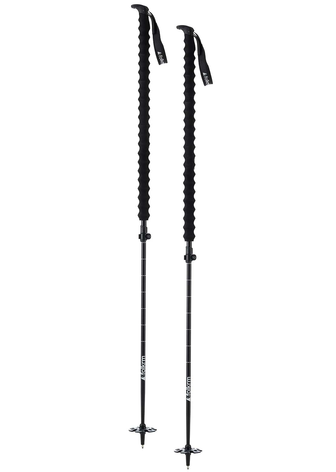 Folkrm Unisex Pahto Ski Poles Onyx Black
