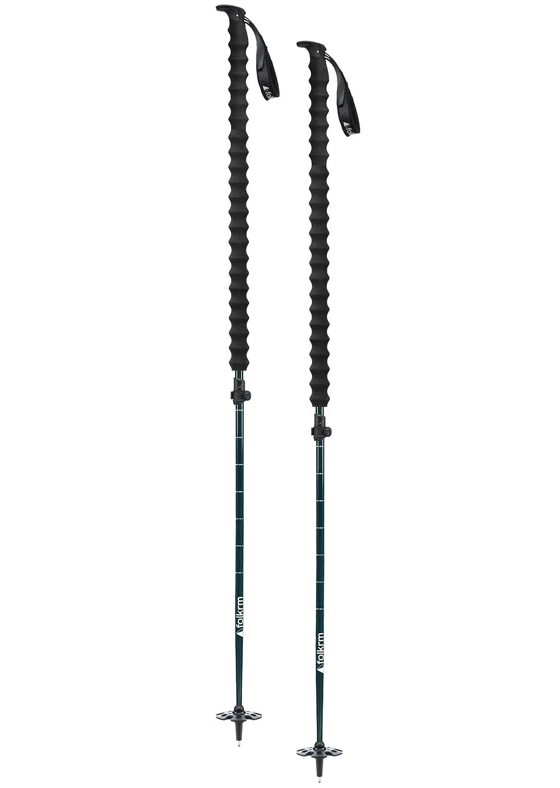 Folkrm Unisex Pahto Ski Poles Spruce Green