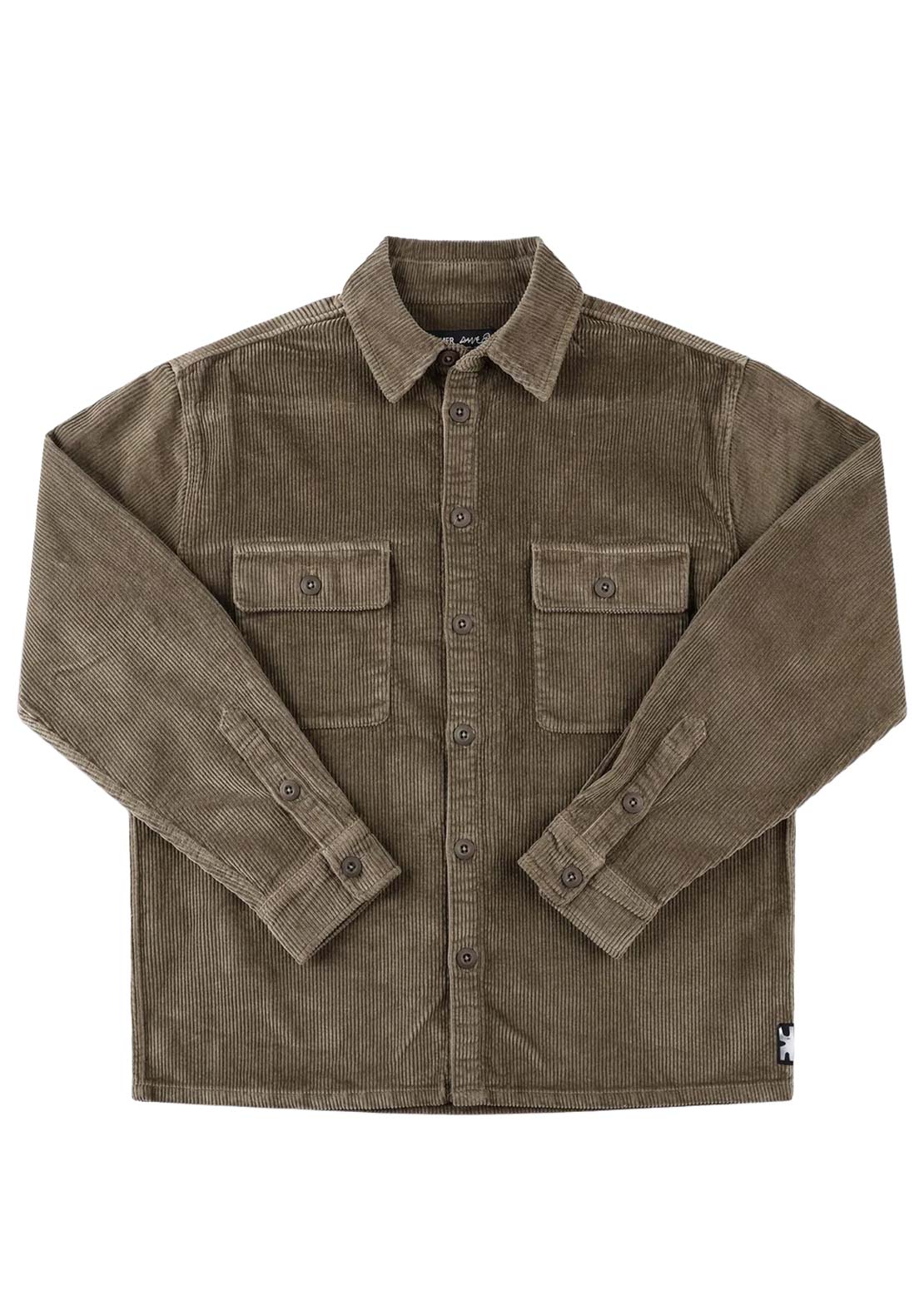 Former Men's Reynolds Cord Long Sleeve Button Up Shirt Pine
