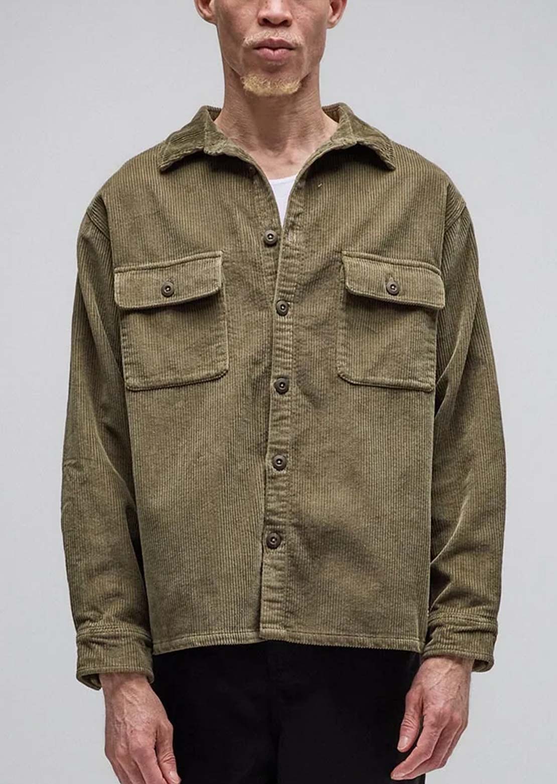 Former Men's Reynolds Cord Long Sleeve Button Up Shirt Pine