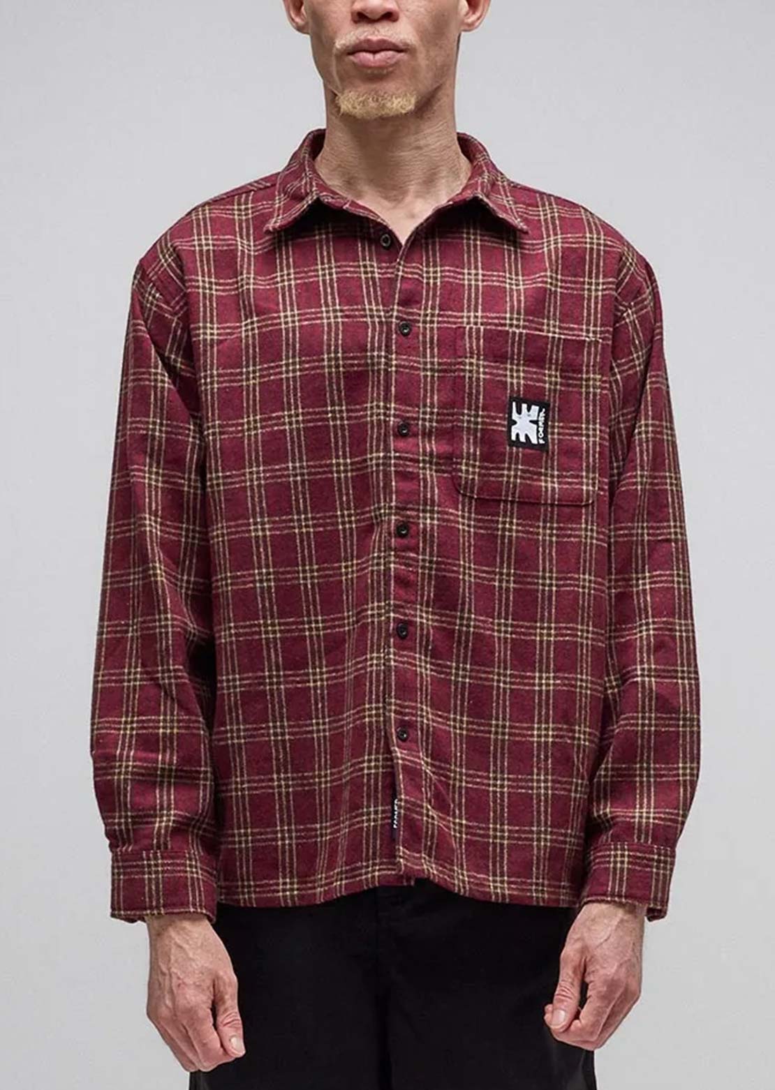 Former Men's Reynolds Flannel Long Sleeve Button Up Shirt Red