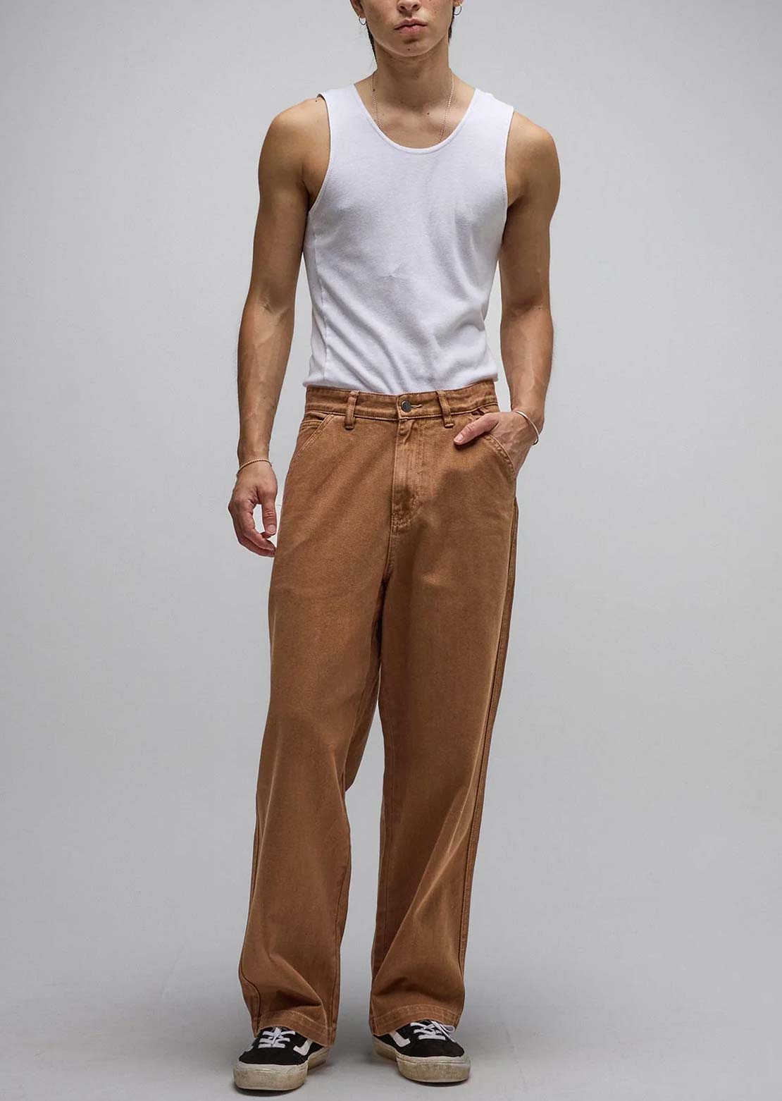 Former Men's Reynolds Overdye Denim Pants Washed Brown