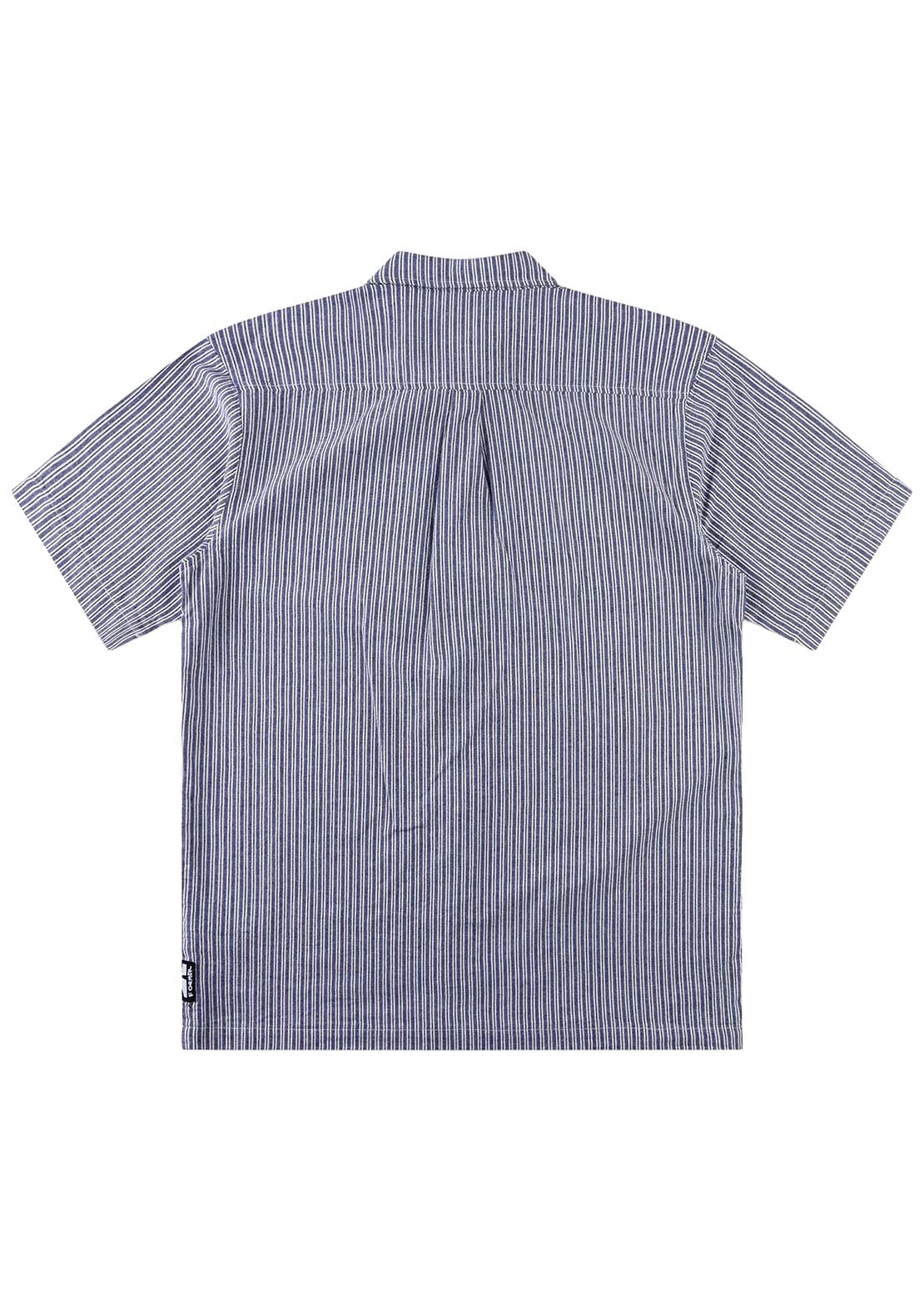 Former Men's Reynolds Stripe Button Up Shirt Bone Navy