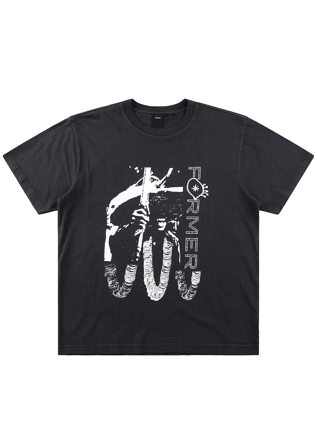 Former Men's Sacrifice Shrunken T-Shirt Washed Black