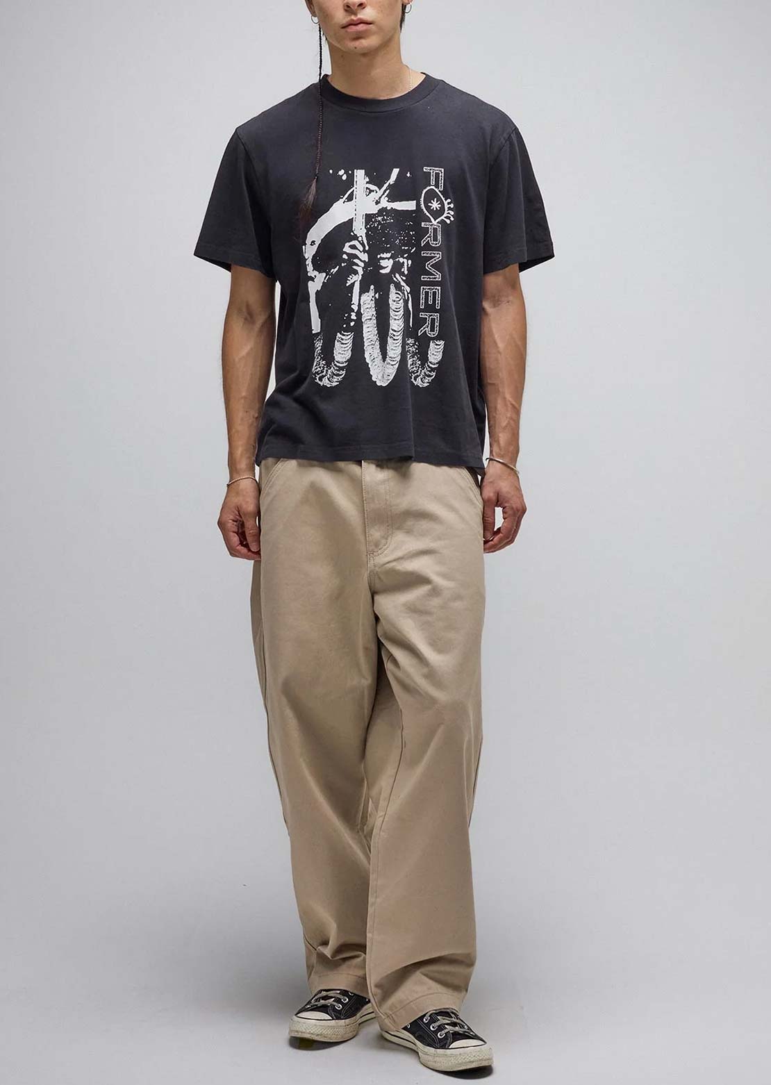 Former Men's Sacrifice Shrunken T-Shirt Washed Black