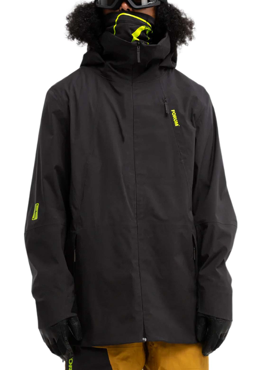 Forum Men's 3-Layer All-Mountain Snowboard Jacket Black