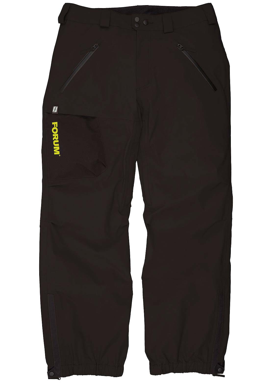 Forum Men's 3-Layer All-Mountain Snowboard Pants Black/Forum Green