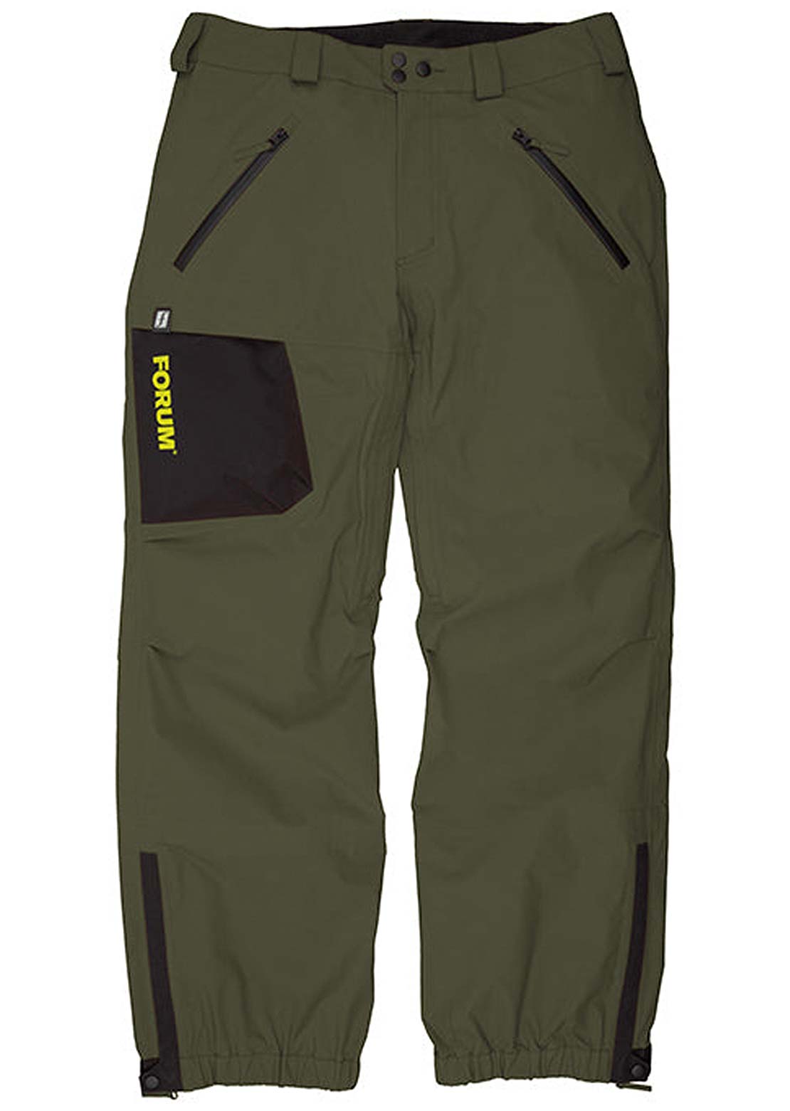 Forum Men's 3-Layer All-Mountain Snowboard Pants Gremline Olive