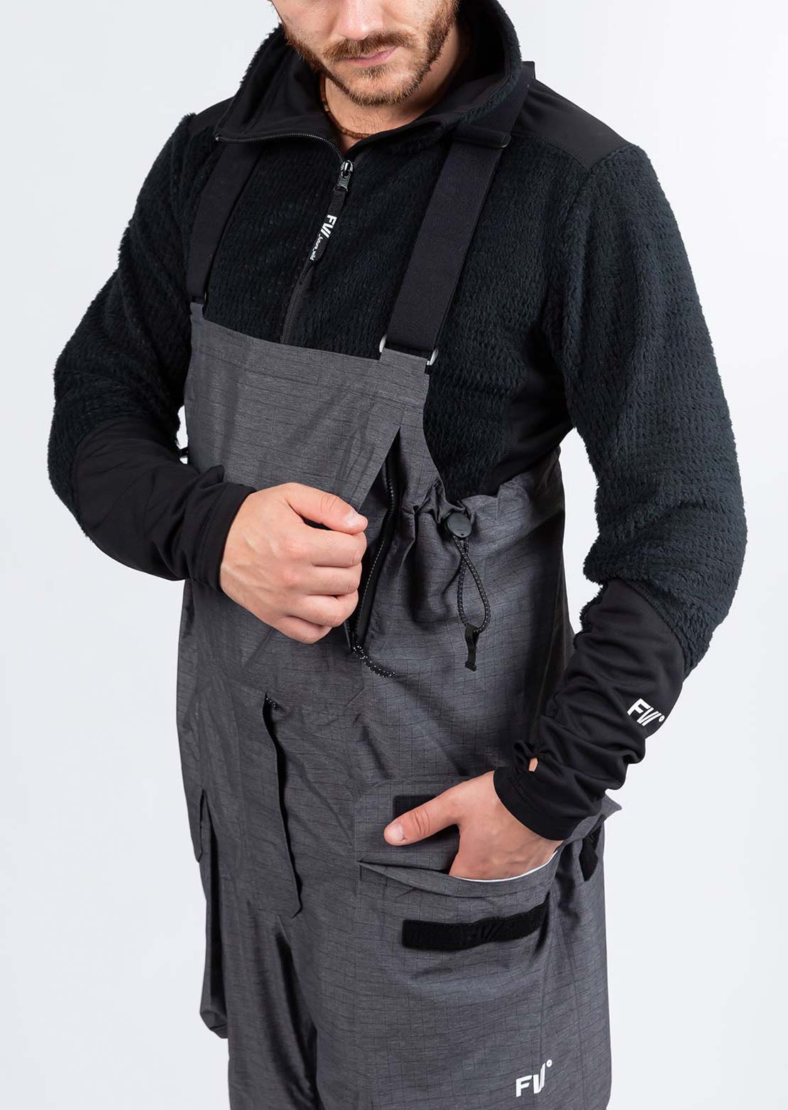 Forward Men&#39;s Catalyst Fusion Oversize 2.5L Shell Bib Pant Slate Black