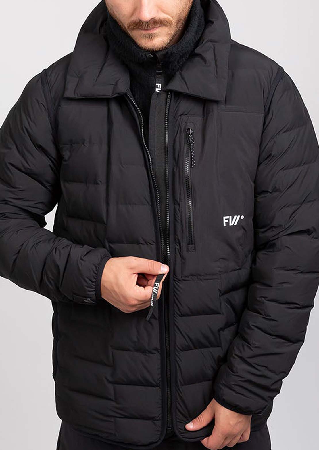 Forward Men&#39;s Catalyst Fusion Pre-Baffled Insulator Jacket Jet Black