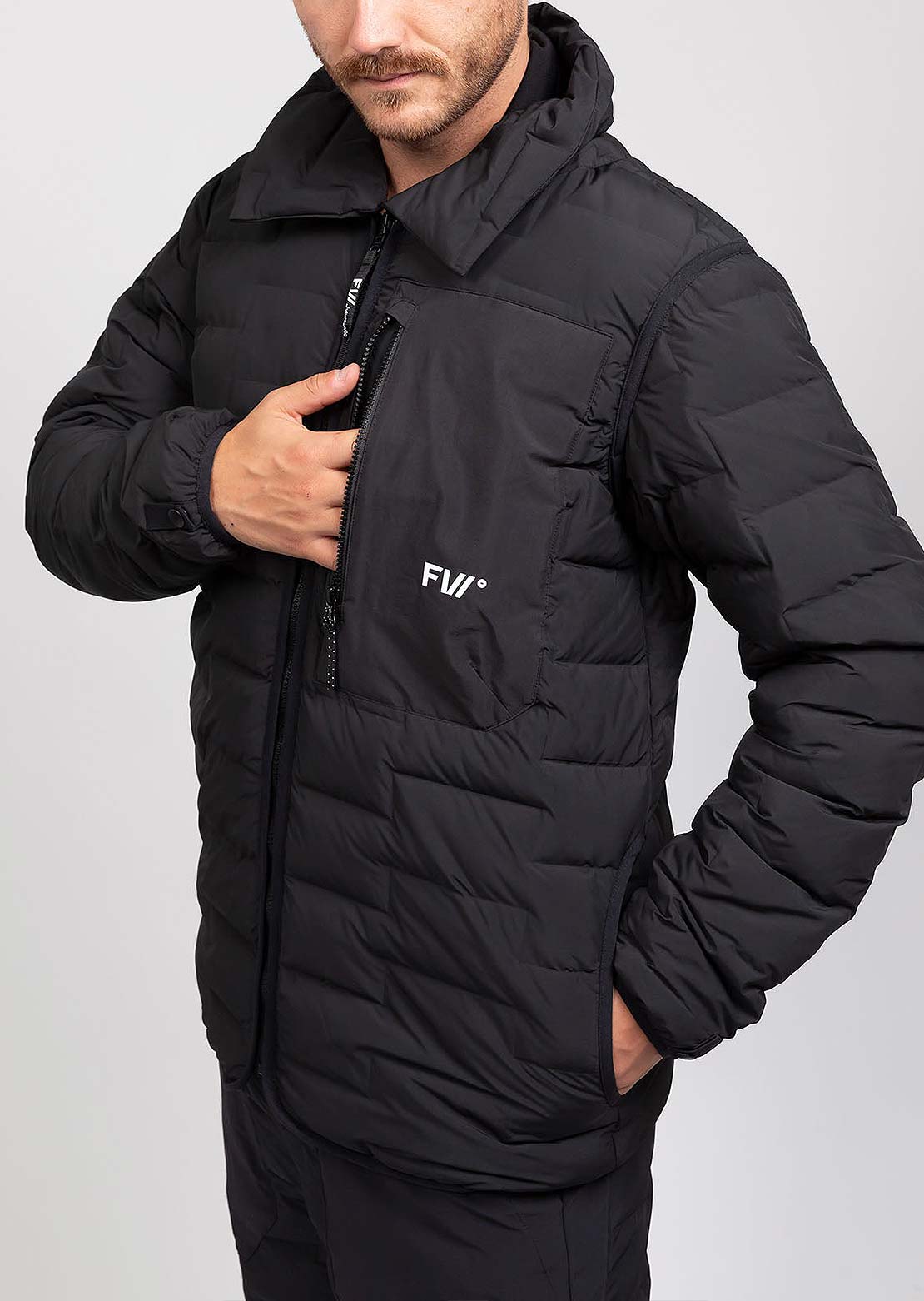 Forward Men&#39;s Catalyst Fusion Pre-Baffled Insulator Jacket Jet Black