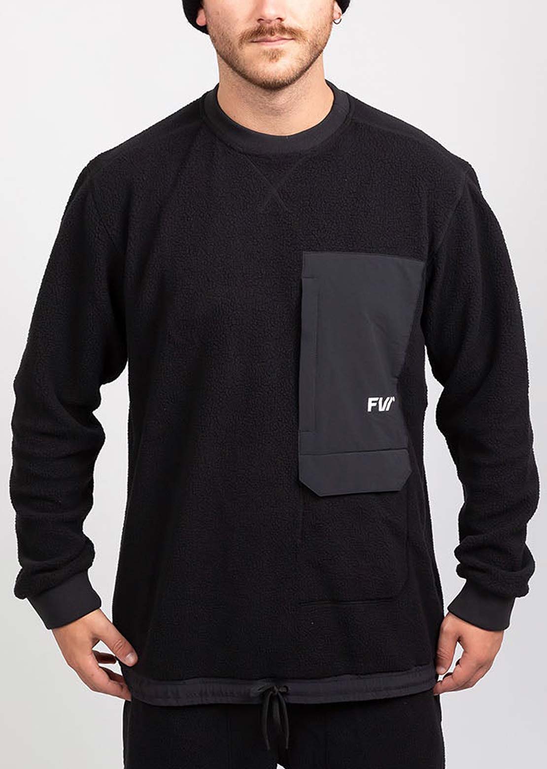Forward Men&#39;s Root Sherpa Crew Jacket Jet Black