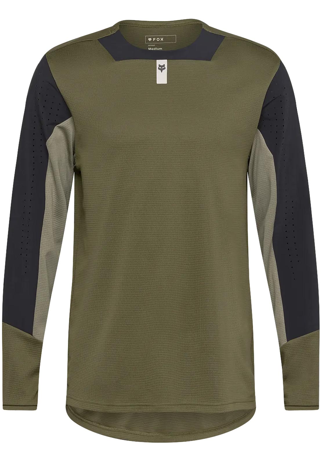 Fox Men's Defend Long Sleeve Mountain Bike Jersey Olive Green