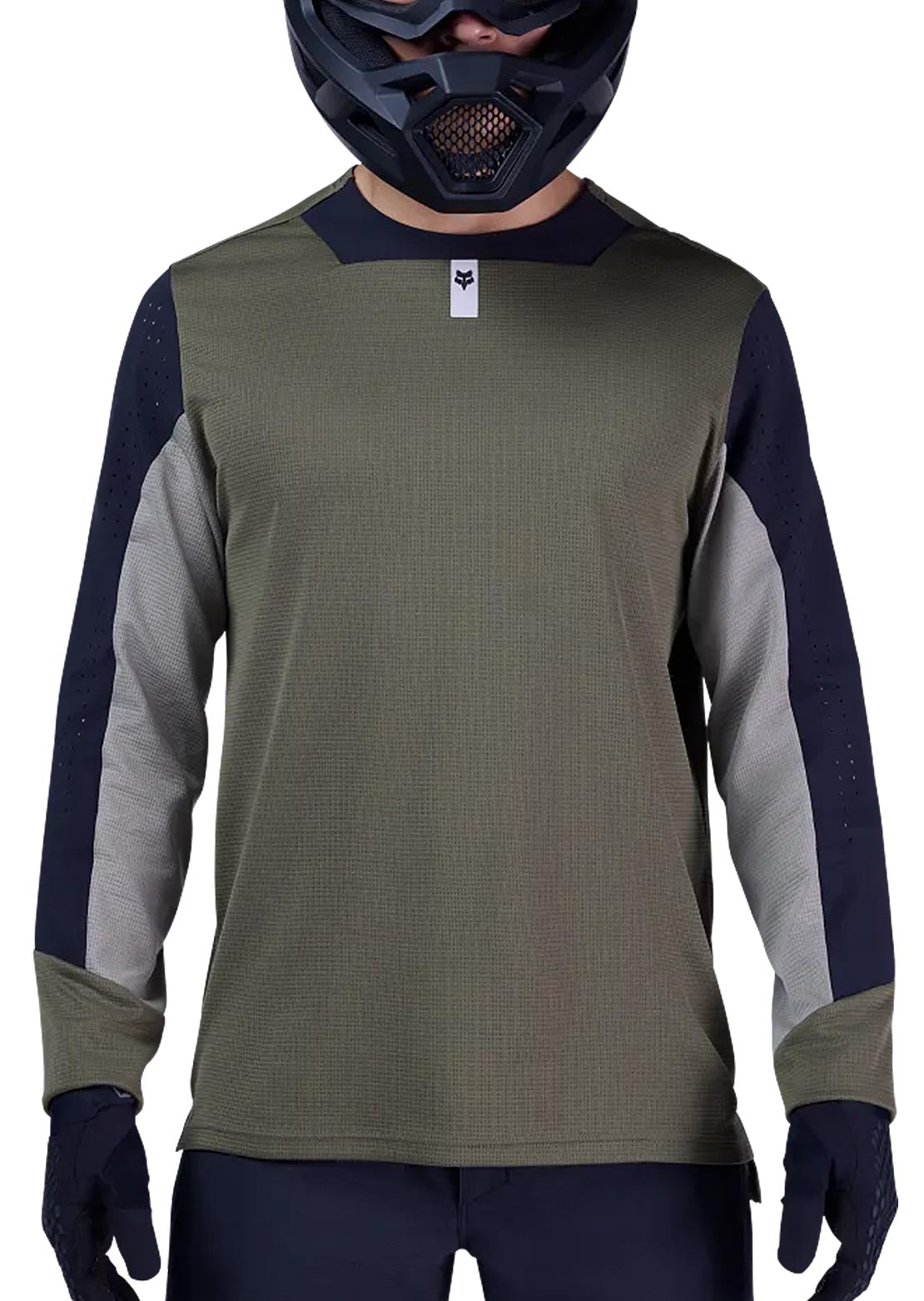 Fox Men's Defend Long Sleeve Mountain Bike Jersey Olive Green