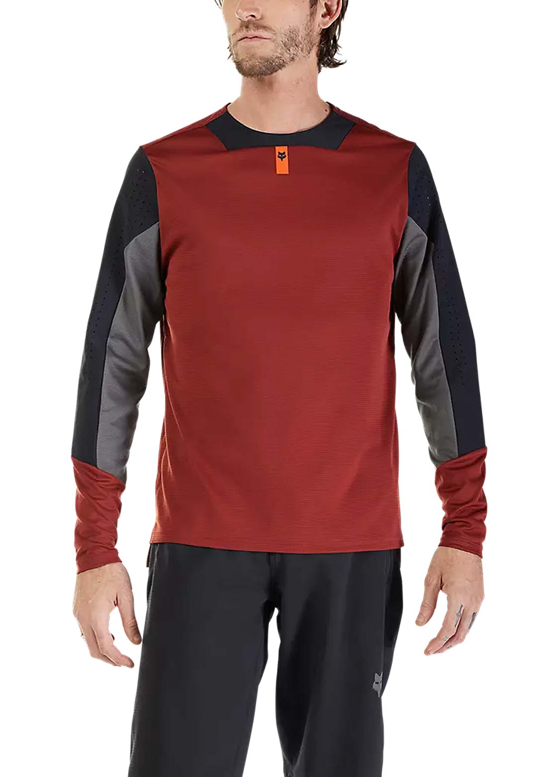 Fox Men's Defend Longsleeve Mountain Bike Jersey Rust