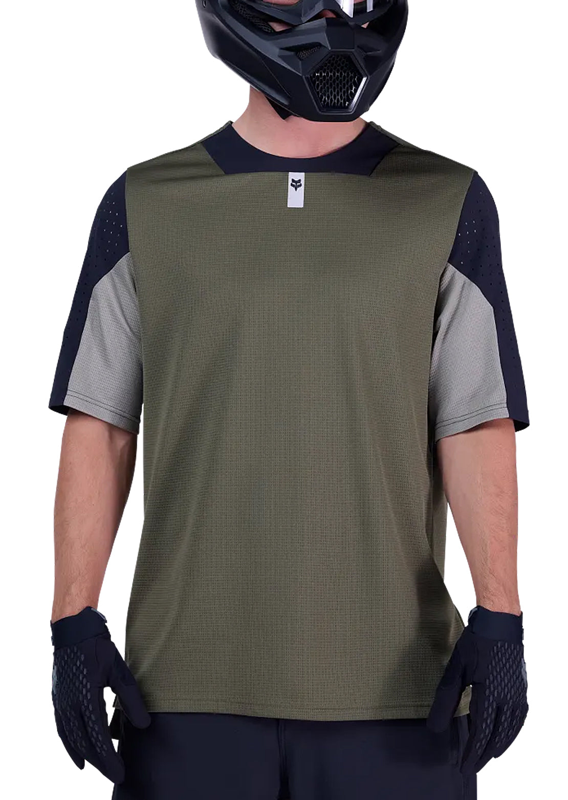 Fox Men's Defend Short Sleeve Mountain Bike Jersey Olive Green