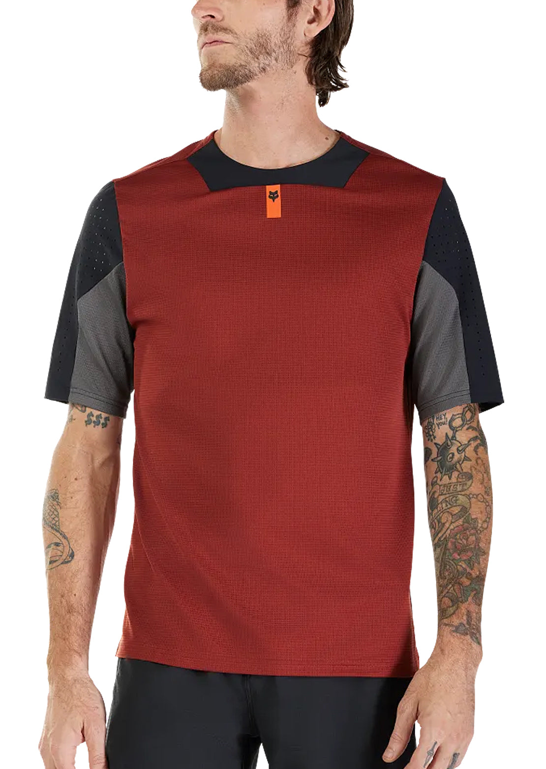 Fox Men's Defend Short Sleeve Mountain Bike Jersey Rust