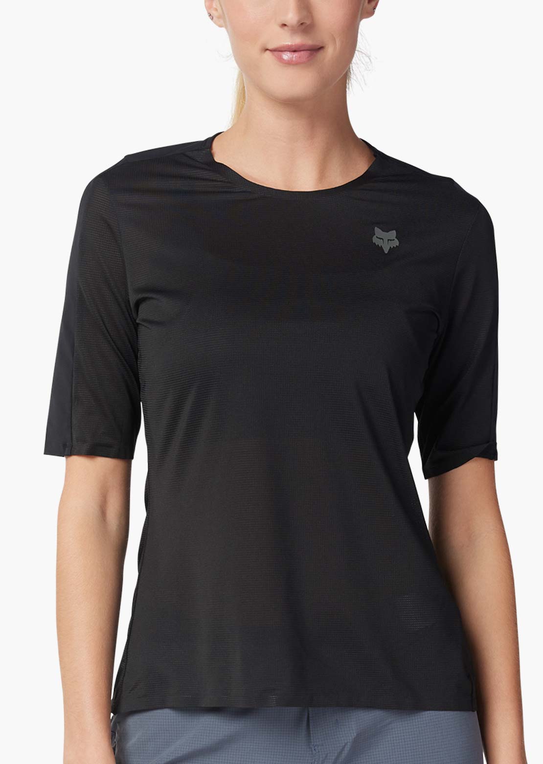 Fox Women's Flexair Ascent Short Sleeve Jersey Black