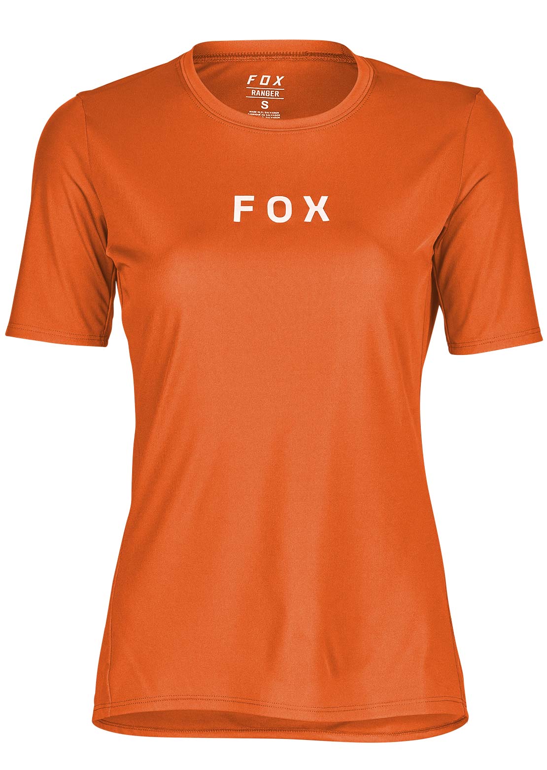 Fox Women's Ranger Short Sleeve Jersey Wordmark Atomic Orange