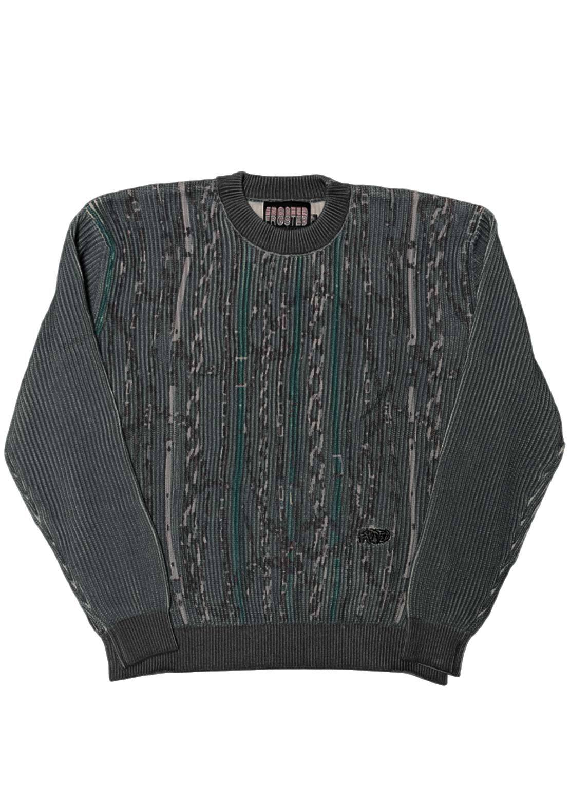 Frosted Men's Chain Knit Sweater Black