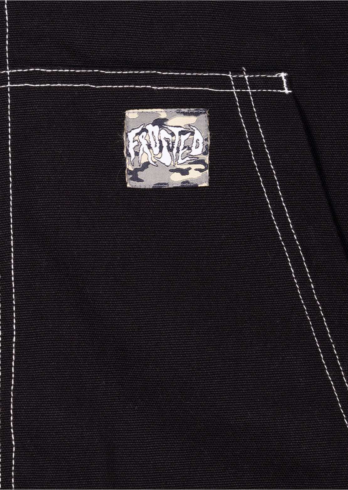 Frosted Men's Denim Jacket Off Black