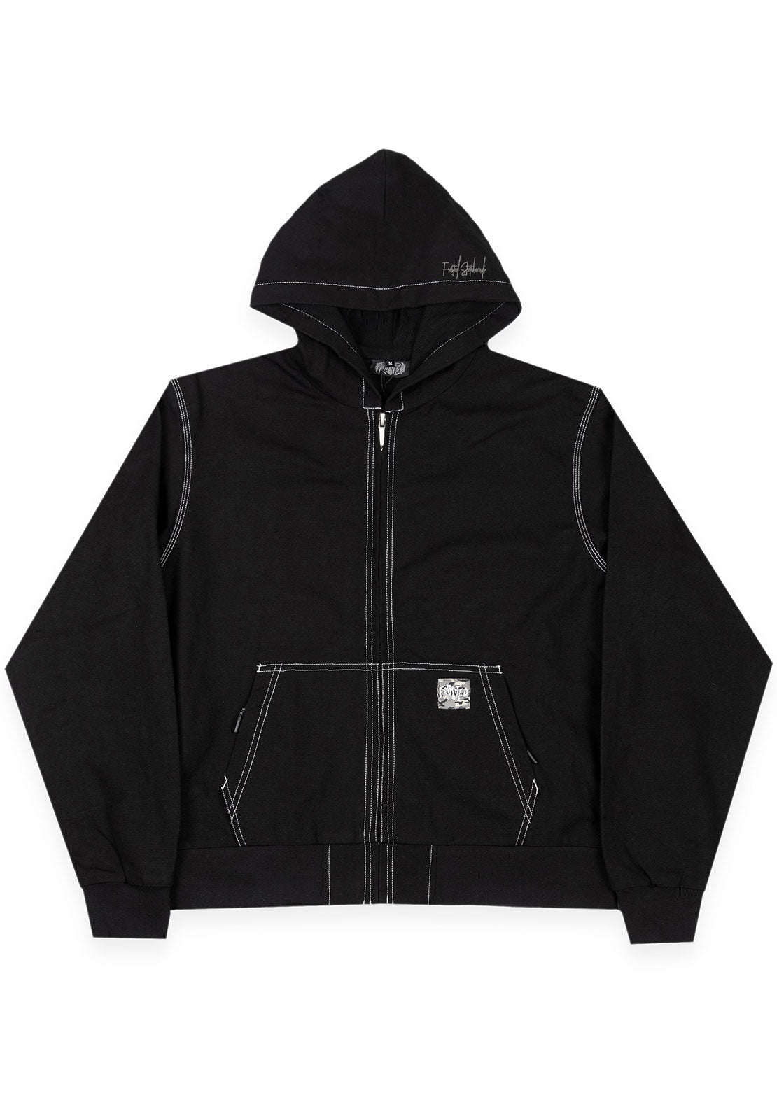 Frosted Men's Denim Jacket Off Black
