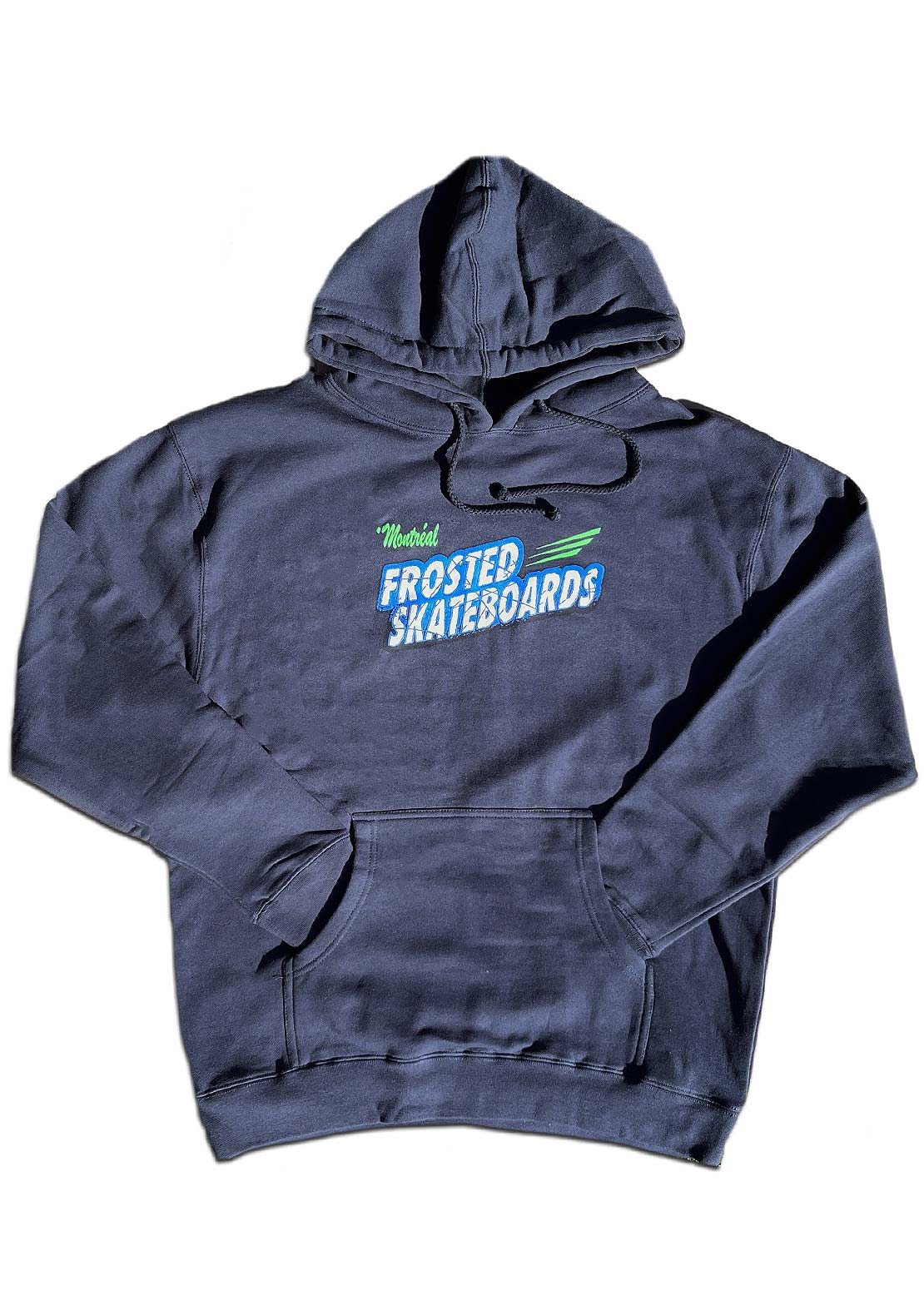 Frosted Unisex Breakfast Logo Hood Navy