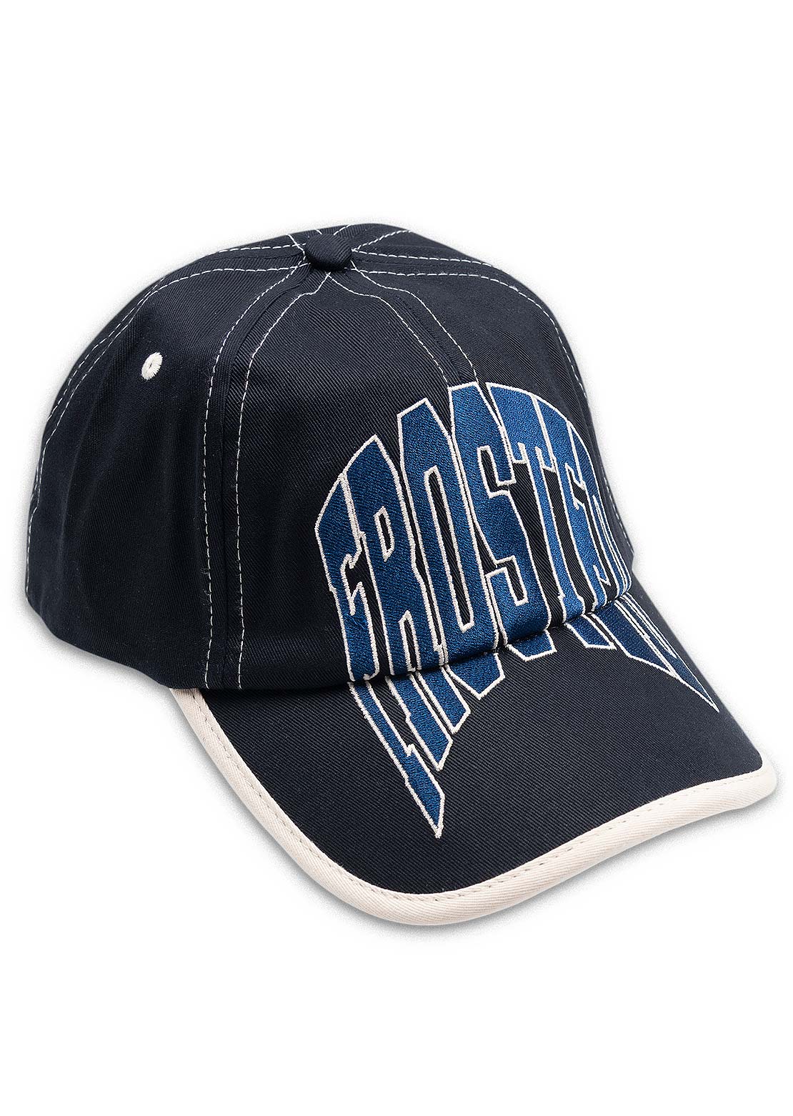Frosted Unisex Embroidery Cap Navy/Beige