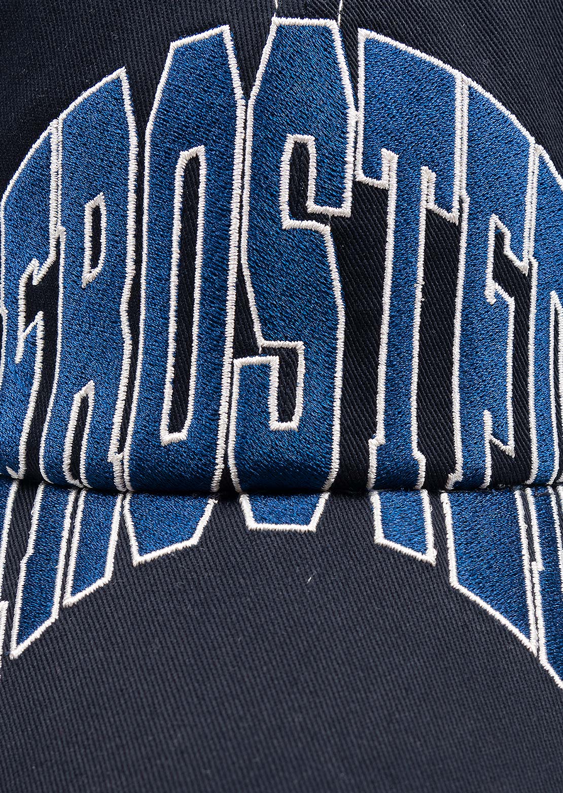 Frosted Unisex Embroidery Cap Navy/Beige
