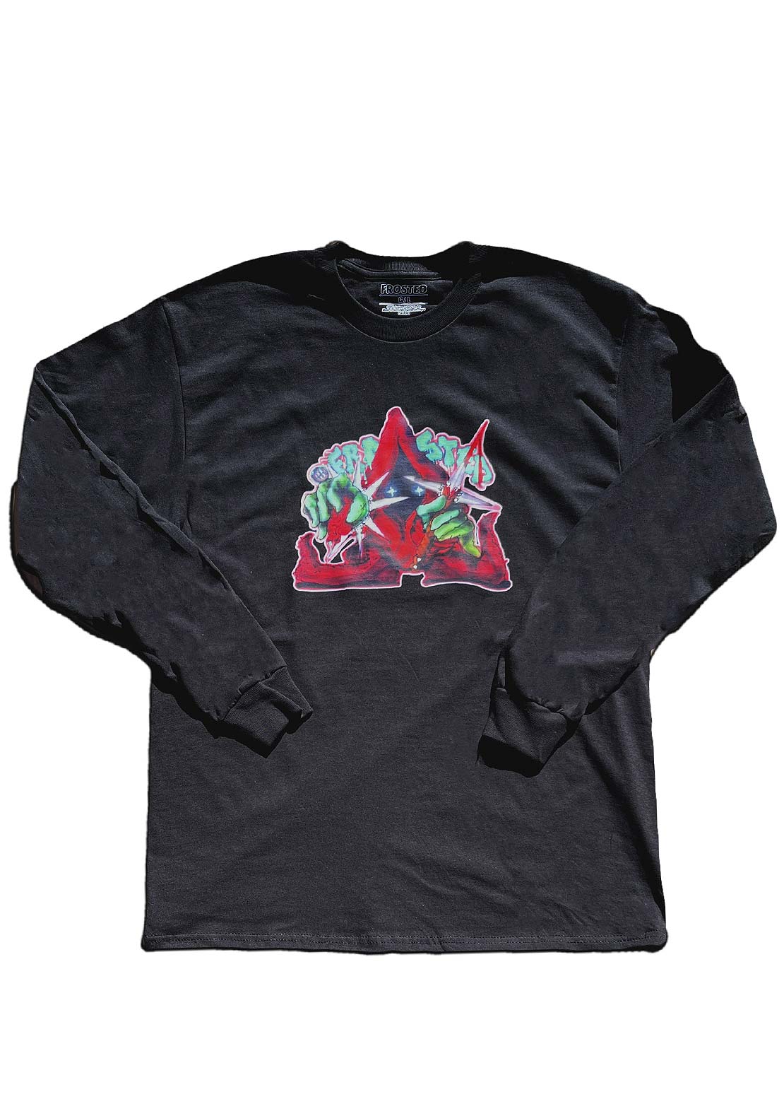 Frosted Unisex Gremlin Graphic Longsleeve Black