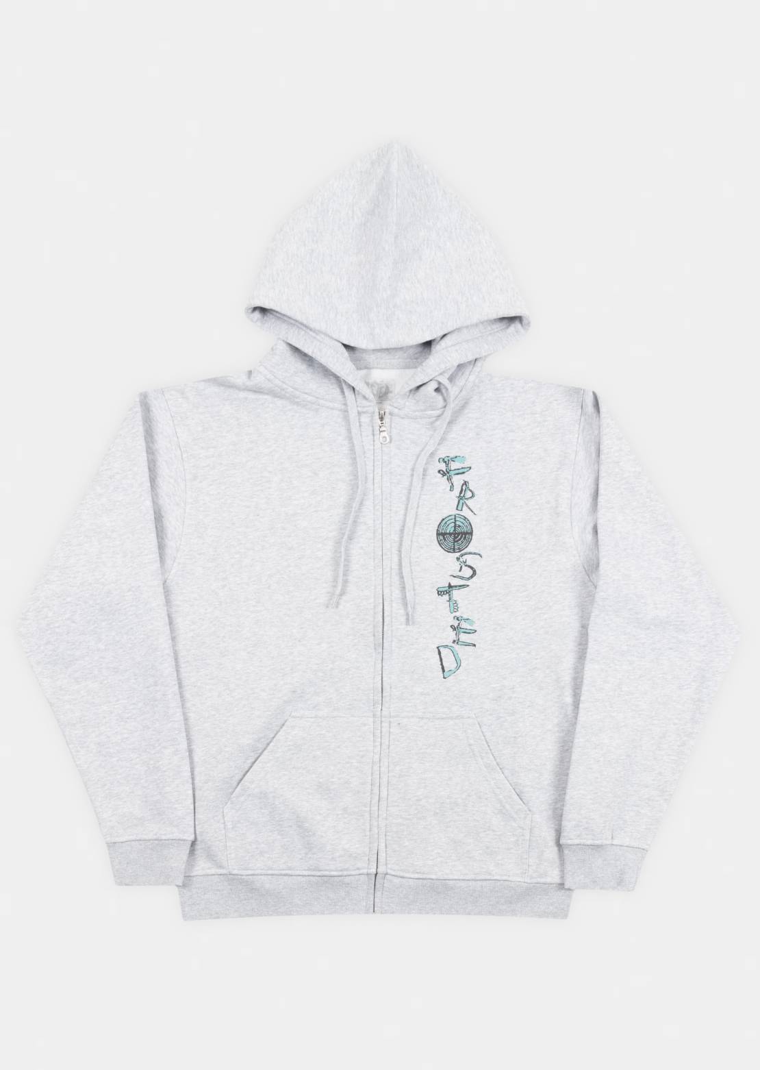 Frosted Unisex Toolkit Zip Up Hood Ash Grey