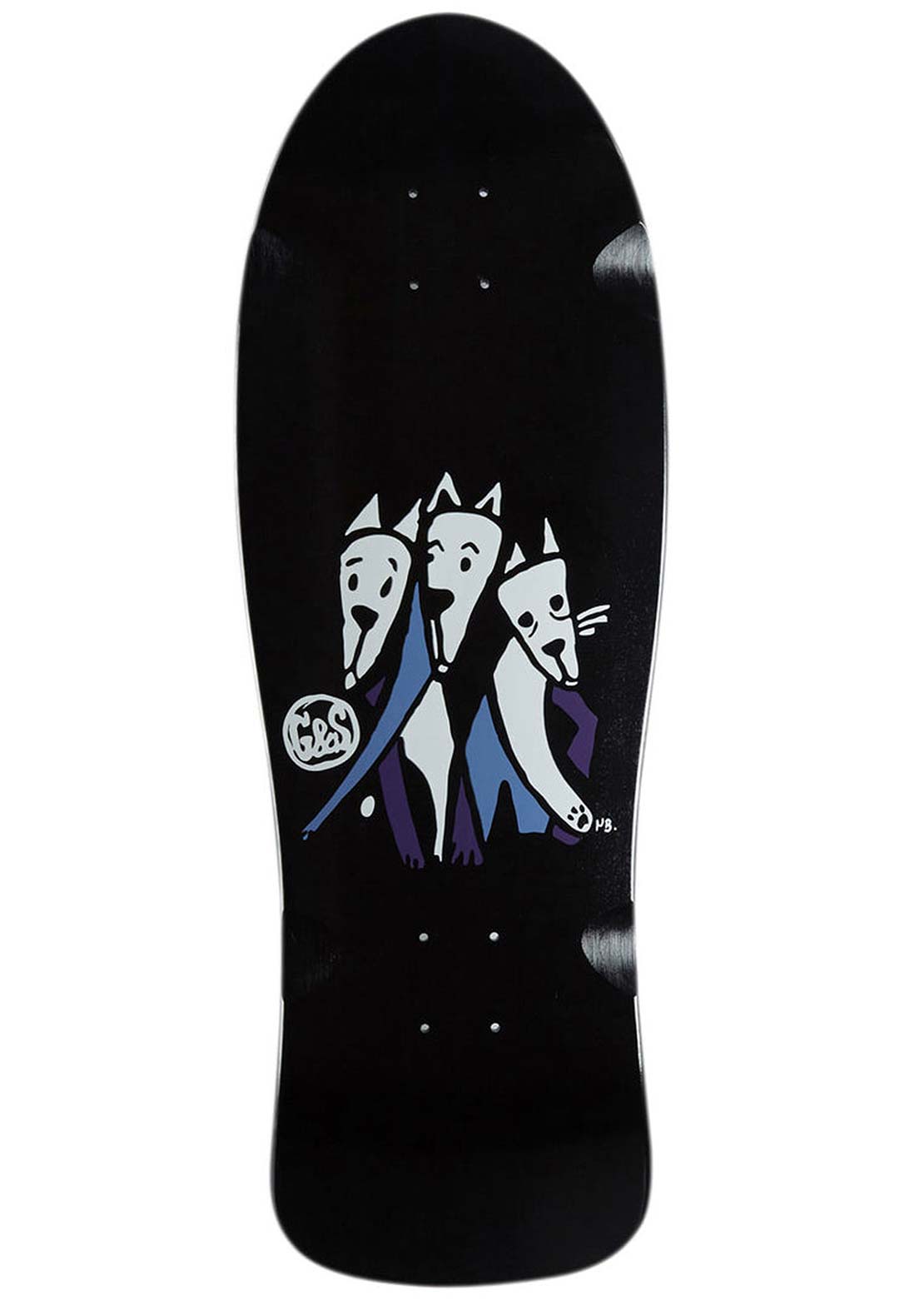 G&S Unisex 3 Dogs Modern Mold Skateboard Deck