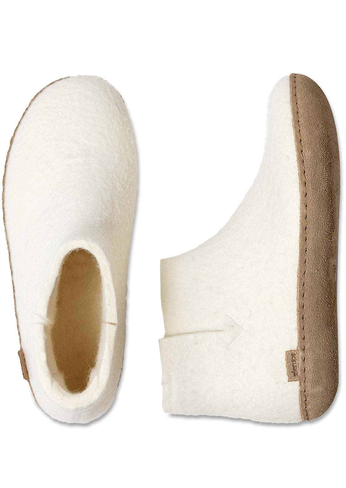 Glerups Unisex Leather Boots White
