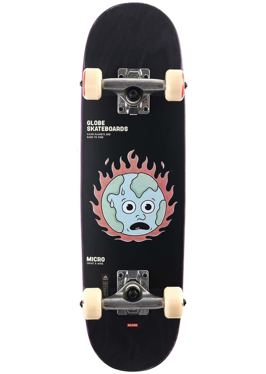 Globe Junior Softie Micro Complete Skateboard Black In Flames