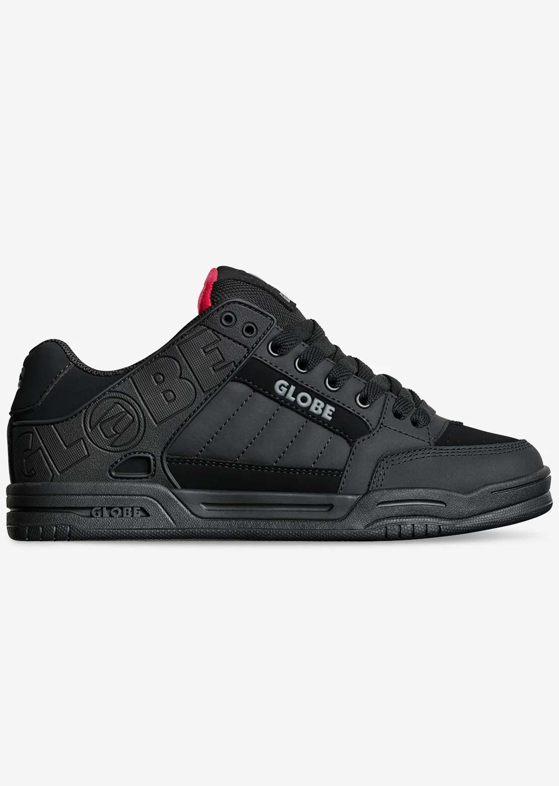 Globe Men's Tilt Shoes Black/Red/Tartan