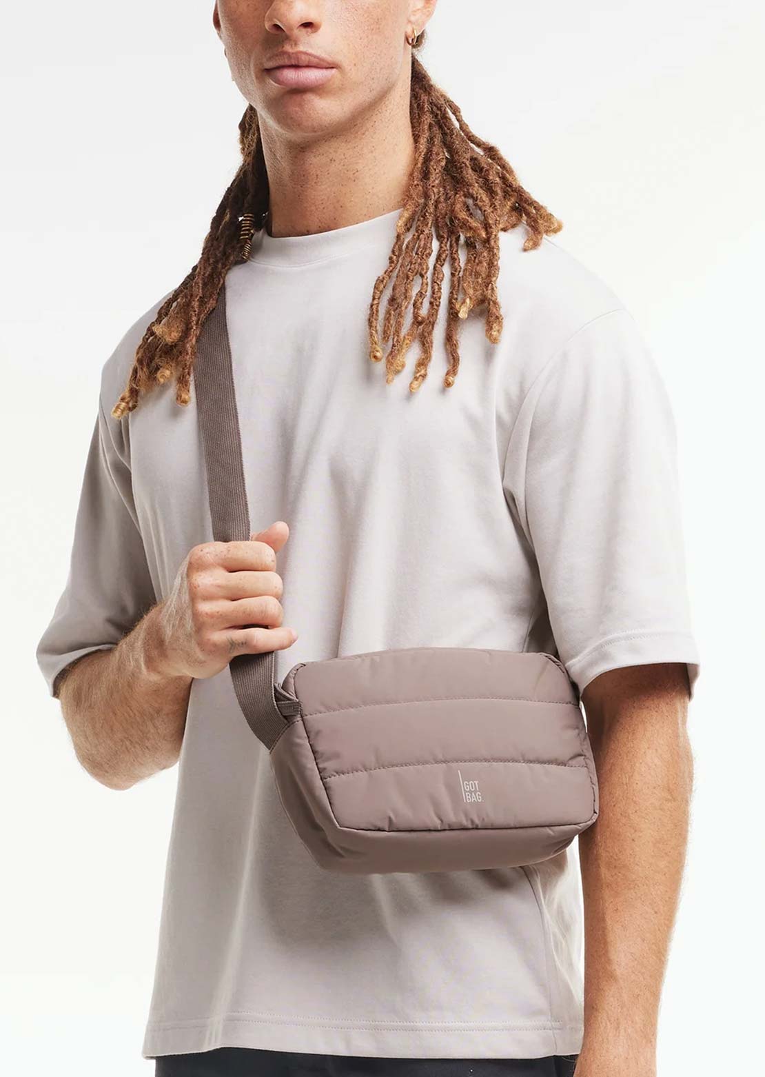 Got Bag Unisex Puffer Crossbody Bag Oyster Mono