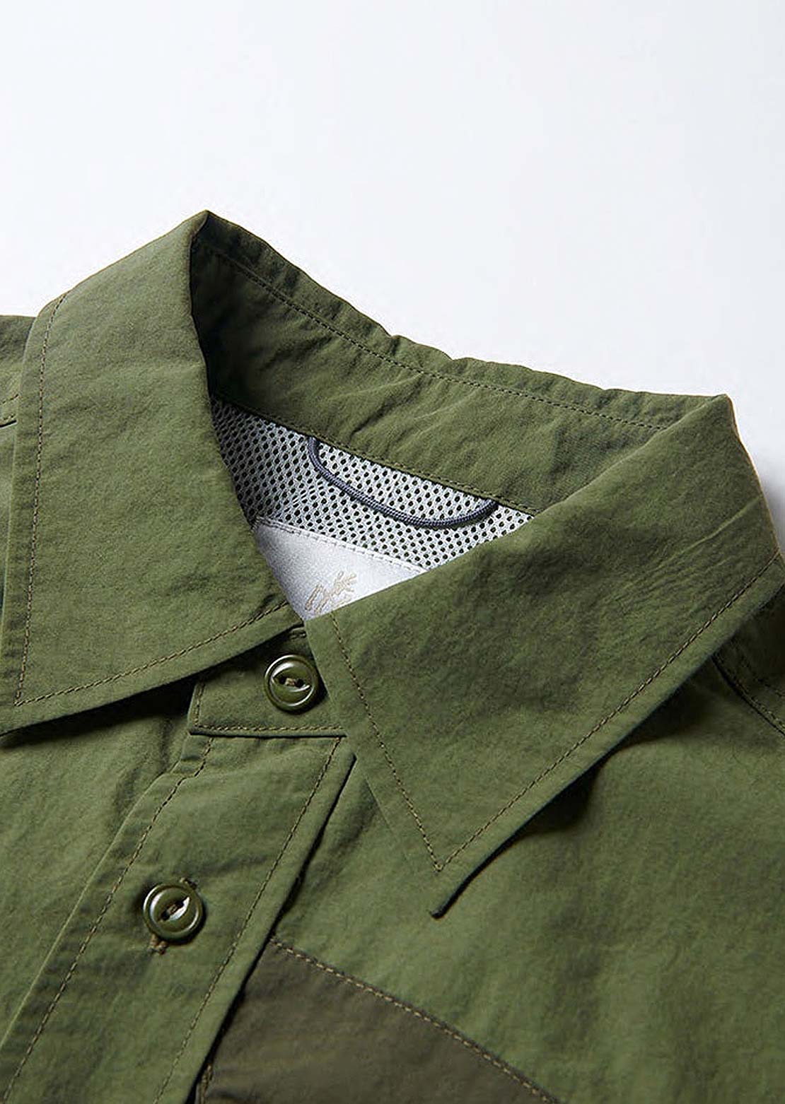 Gramicci Men&#39;s Nylon Brentwood Button Up Shirt Olive